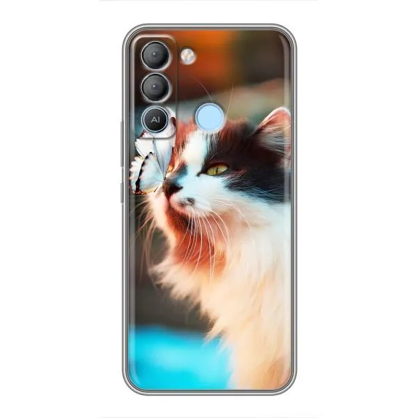 Чехол с принтом «Котик с бабочкой» для TECNO Pop 5 LTE Чехол с принтом «Котик с бабочкой» для TECNO Pop 5 LTE