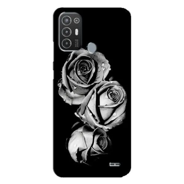 Чохол з принтом «Чорна троянда» для TECNO Pop 6 Pro (BE8)