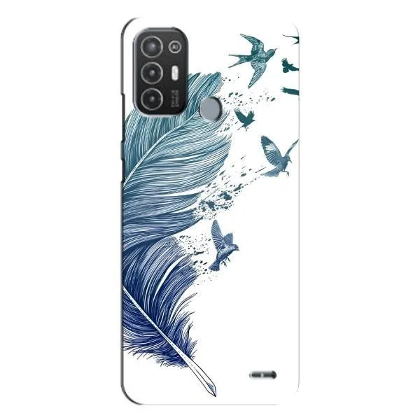 Чохол з принтом «Перо» для TECNO Pop 6 Pro (BE8)