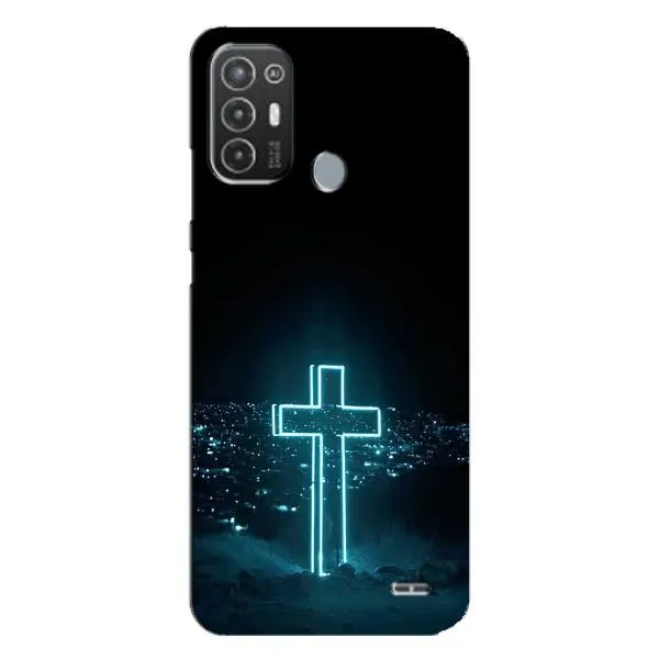 Чехол с принтом «Крест и город» для TECNO Pop 6 Pro (BE8)