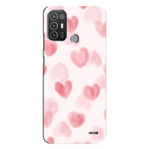 Чехол с принтом «Розовые сердечки» для TECNO Pop 6 Pro (BE8)
