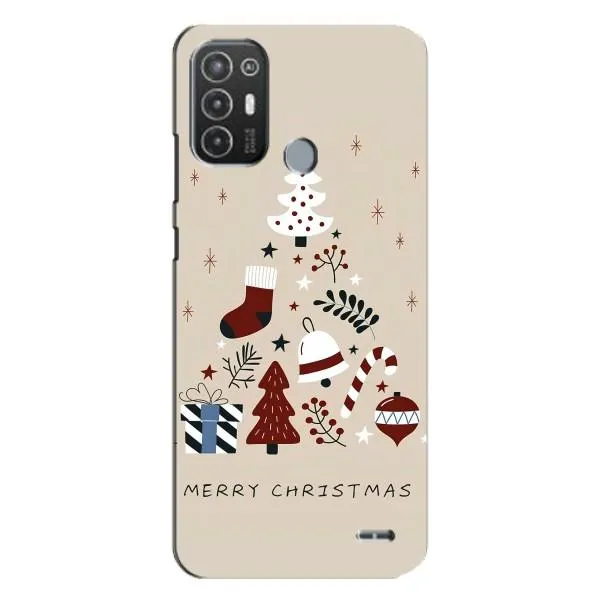 Чехол с принтом «Merry Christmas» для TECNO Pop 6 Pro (BE8)