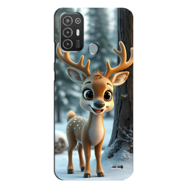 Чехол с принтом «Олененок в лесу» для TECNO Pop 6 Pro (BE8)