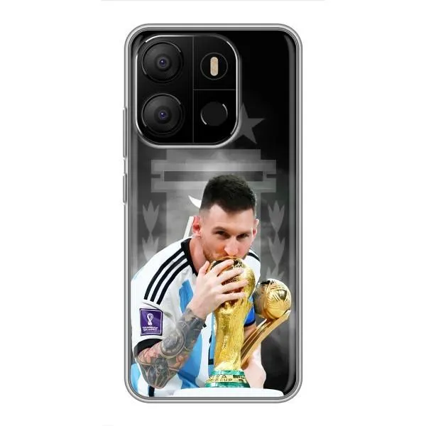 Чехол с принтом «Месси Чемпион» для TECNO Pop 7 Pro