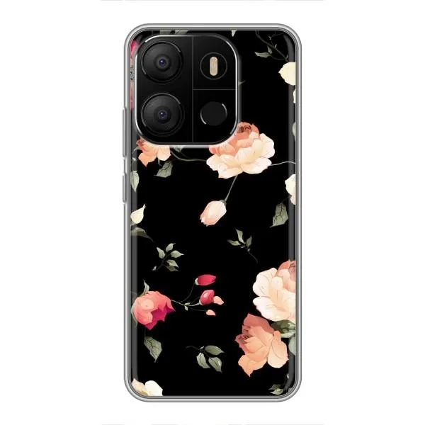 Чехол с принтом «Розочки» для TECNO Pop 7 Pro