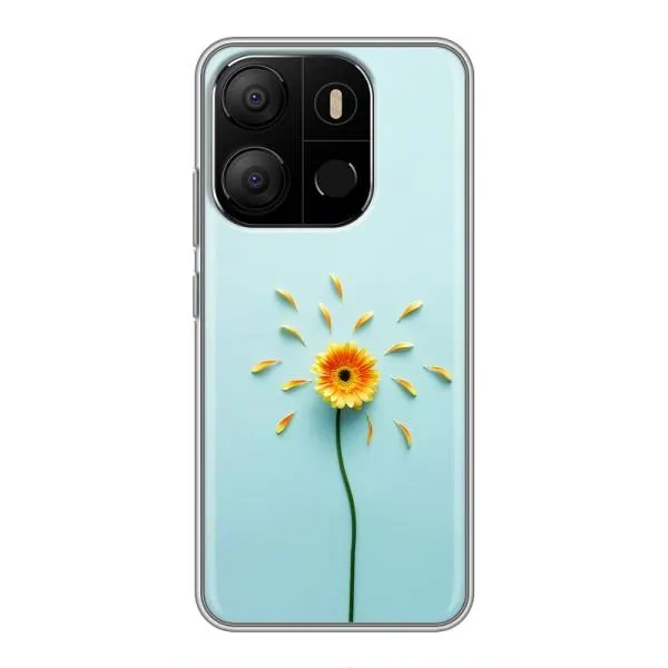 Чехол с принтом «Желтый цветок» для TECNO Pop 7 Pro