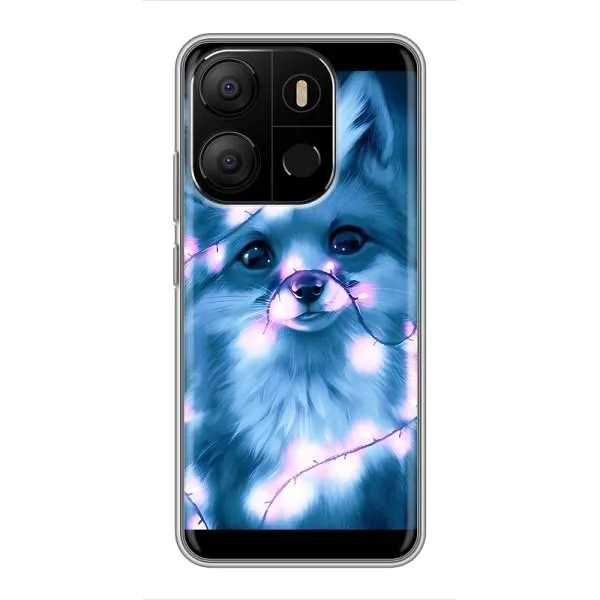 Чехол с принтом «Яркая лисичка» для TECNO Pop 7 Pro