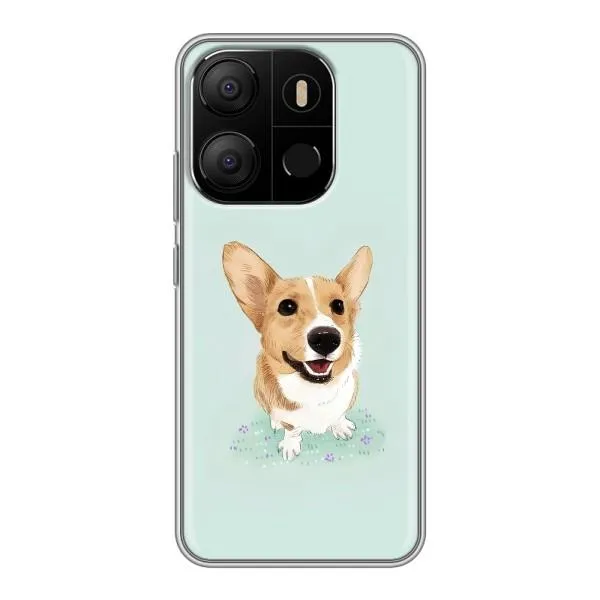 Чехол с принтом «Корги» для TECNO Pop 7 Pro