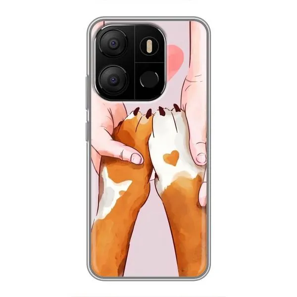 Чехол с принтом «Любовь к собакам» для TECNO Pop 7 Pro