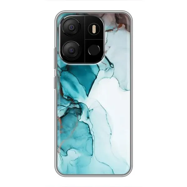 Чехол с принтом «Бирюзовый мрамор» для TECNO Pop 7 Pro
