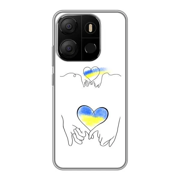 Чехол с принтом «Мир Украине» для TECNO Pop 7 Pro