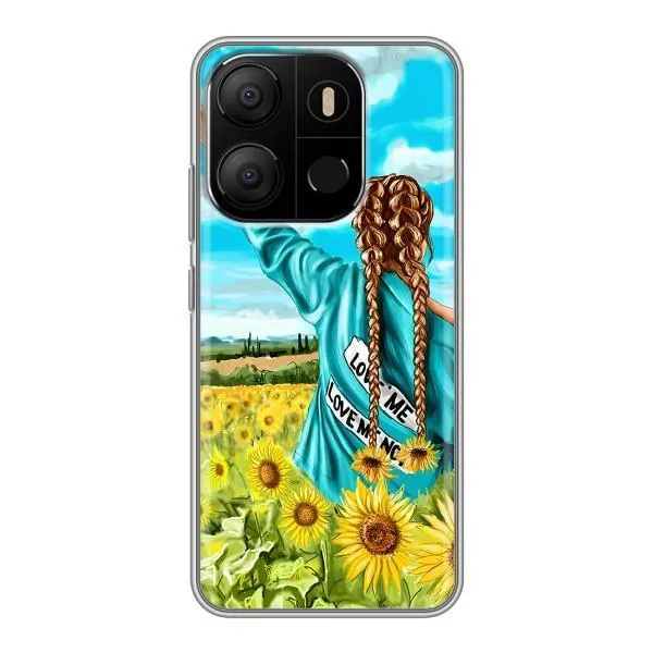 Чехол с принтом «Украиночка» для TECNO Pop 7 Pro