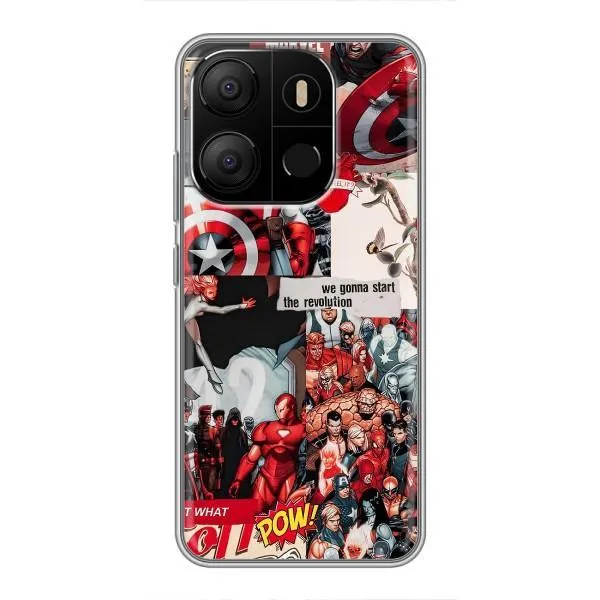 Чохол з принтом «Марвел Комикс» для TECNO Pop 7 Pro