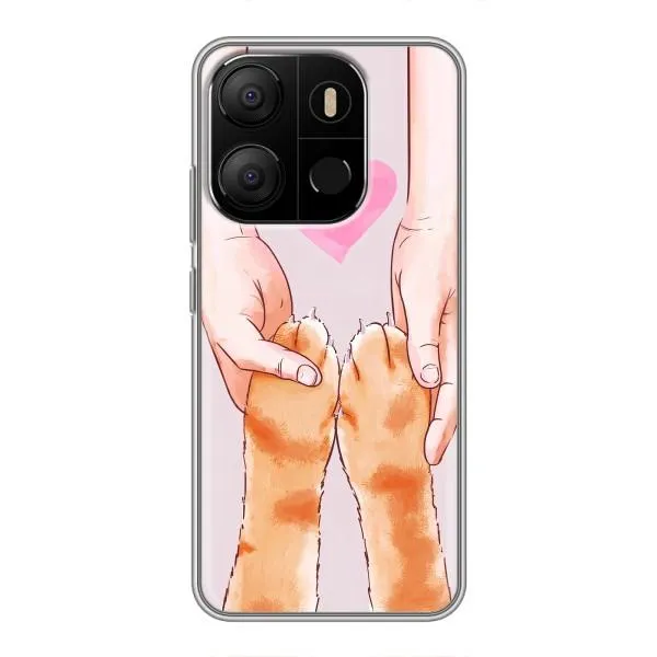 Чехол с принтом «Любовь к котикам» для TECNO Pop 7 Pro