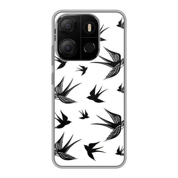 Чехол с принтом «Ласточки» для TECNO Pop 7 Pro