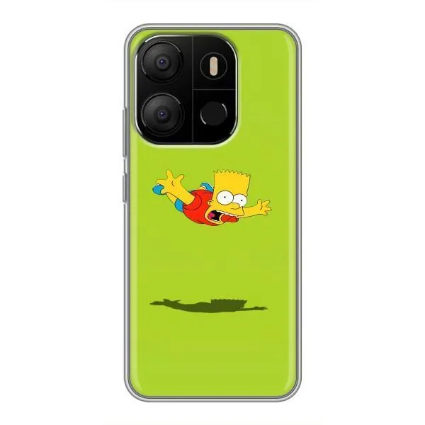 Чехол с принтом «Барт Симпсон» для TECNO Pop 7 Pro