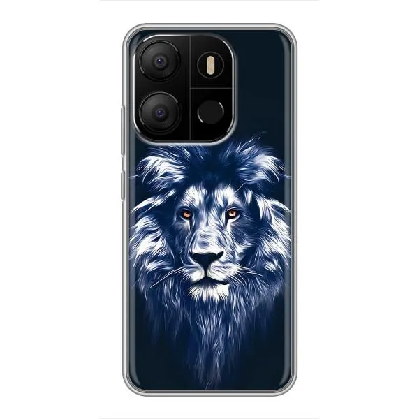 Чехол с принтом «Синий Лев» для TECNO Pop 7 Pro