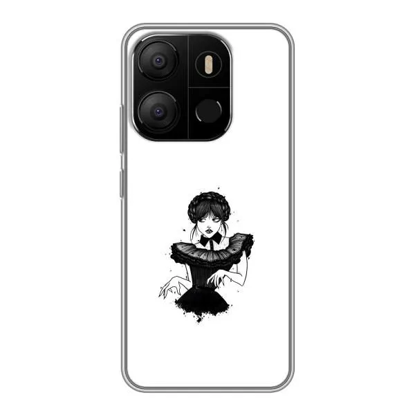 Чехол с принтом «танец Уэнздей» для TECNO Pop 7 Pro