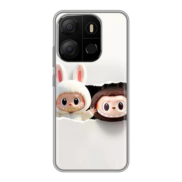 Чохол з принтом «Лабубу» для TECNO Pop 7 Pro