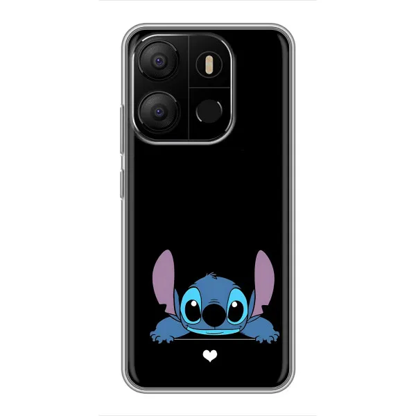 Чехол с принтом «Стич на черном» для TECNO Pop 7 Pro