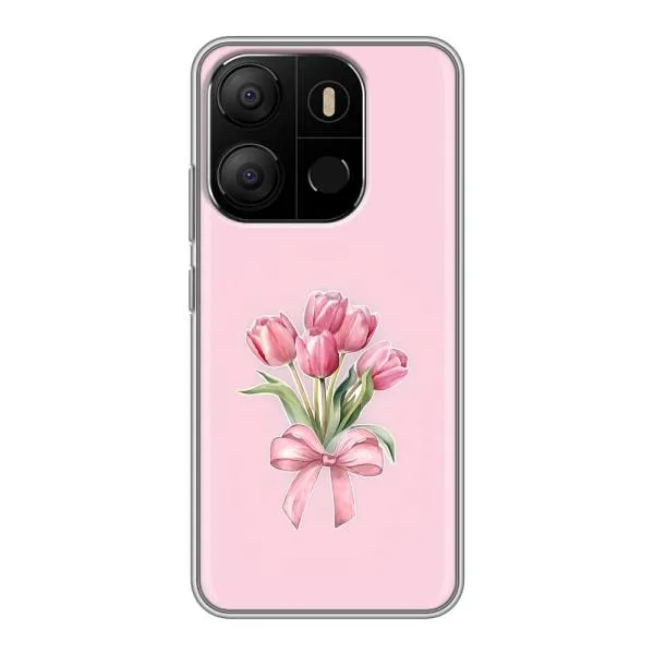 Чехол с принтом «Букет цветов» для TECNO Pop 7 Pro