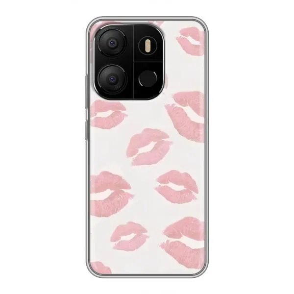 Чехол с принтом «Розовые губы» для TECNO Pop 7 Pro