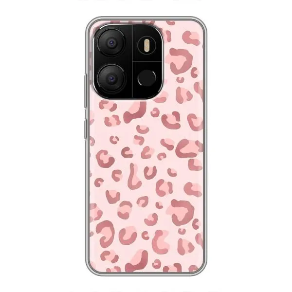 Чехол с принтом «Розовый леопард» для TECNO Pop 7 Pro