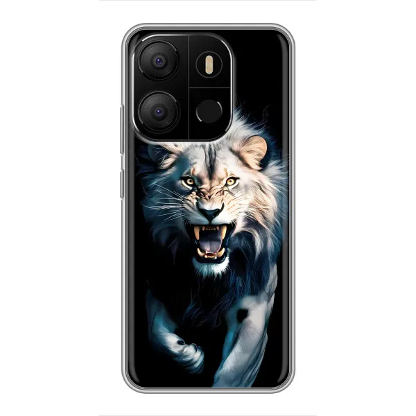 Чехол с принтом «Лев в темноте» для TECNO Pop 7 Pro