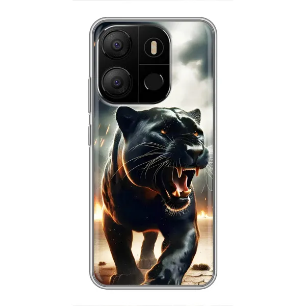 Чехол с принтом «Черная пантера» для TECNO Pop 7 Pro