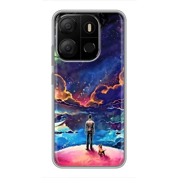 Чехол с принтом «Галактический вид» для TECNO Pop 7 Pro