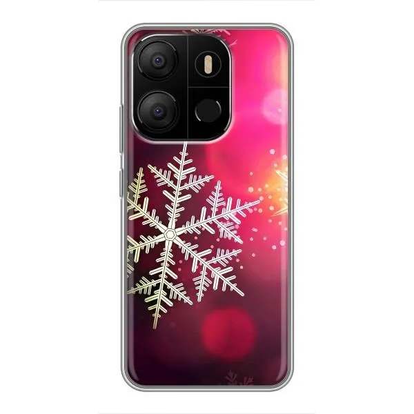 Чехол с принтом «Снежинка» для TECNO Pop 7 Pro