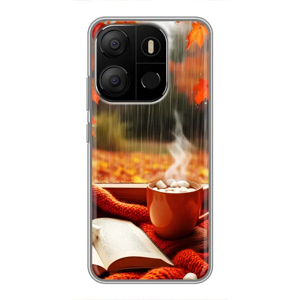 Чехол с принтом «Кофе и дождь» для TECNO Pop 7 Pro Чехол с принтом «Кофе и дождь» для TECNO Pop 7 Pro