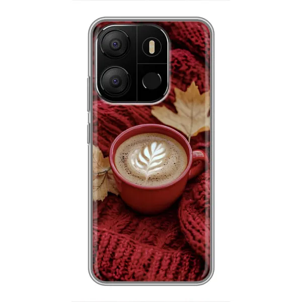Чехол с принтом «Кофе на пледе» для TECNO Pop 7 Pro Чехол с принтом «Кофе на пледе» для TECNO Pop 7 Pro