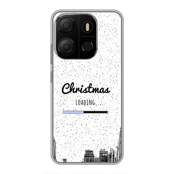 Чехол с принтом «Рождество загружается» для TECNO Pop 7 Pro