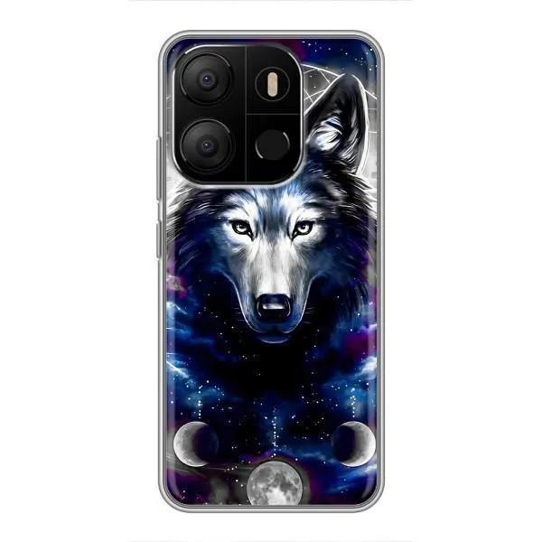 Чехол с принтом «Волк» для TECNO Pop 7 Pro
