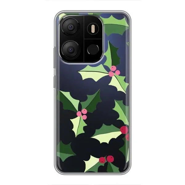 Чехол с принтом «Рождественский фон» для TECNO Pop 7 Pro