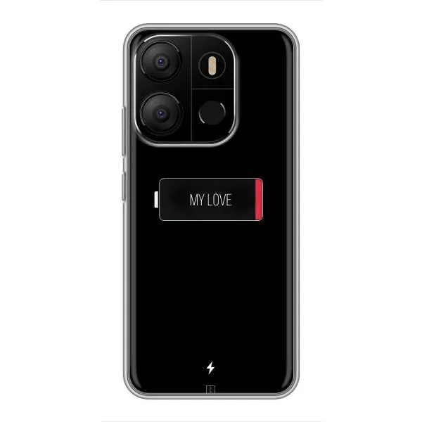 Чехол с принтом «Love battery» для TECNO Pop 7