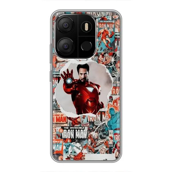 Чохол з принтом «Айронмен» для TECNO Pop 7