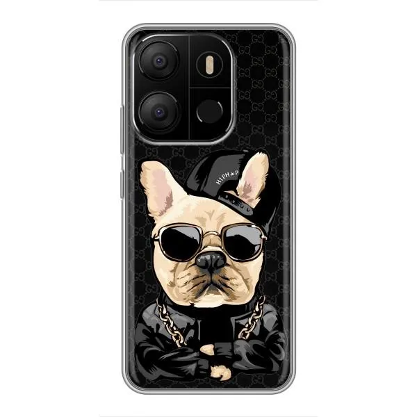 Чехол с принтом «Стильная собака» для TECNO Pop 7