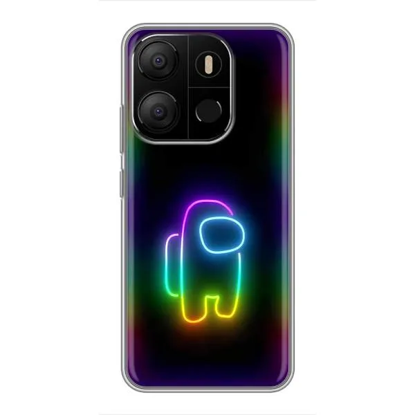 Чехол с принтом «Яркий скин» для TECNO Pop 7