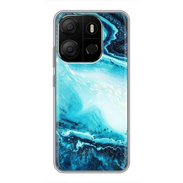 Чехол с принтом «Голубой мрамор» для TECNO Pop 7 Чехол с принтом «Голубой мрамор» для TECNO Pop 7