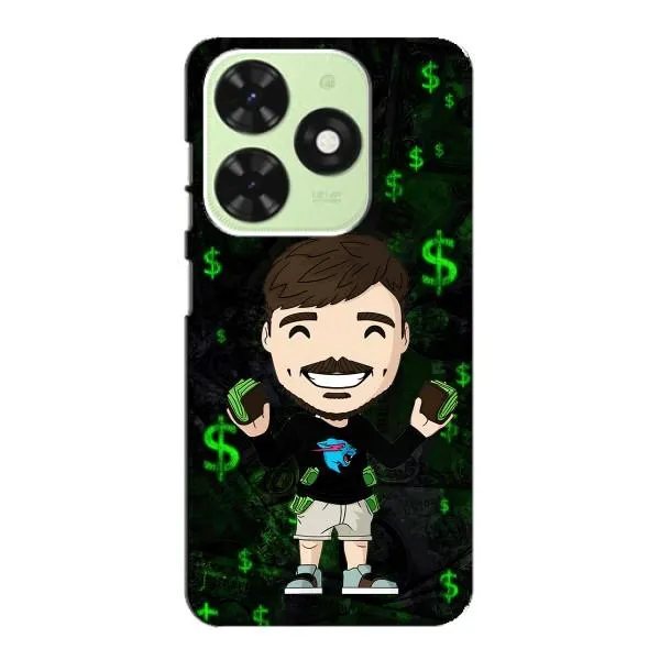 Чохол з принтом «Блогер Beast» для TECNO Pop 8