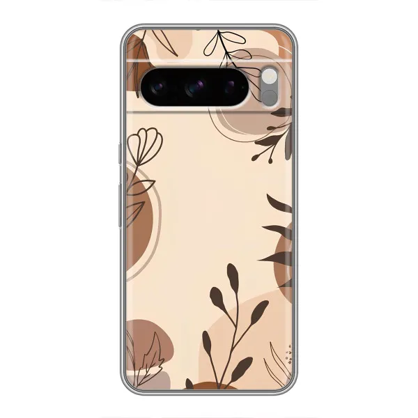 Чехол с принтом «Коричневые цветы» для TECNO Pop X