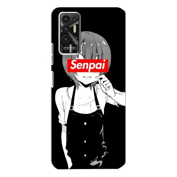 Чехол с принтом «Senpai» для TECNO Pova 2 (LE7n)