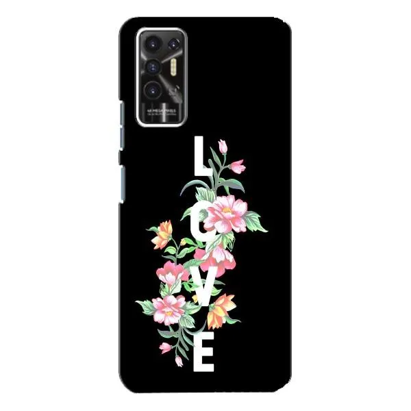 Чехол с принтом «Цветы LOVE» для TECNO Pova 2 (LE7n) Чехол с принтом «Цветы LOVE» для TECNO Pova 2 (LE7n)