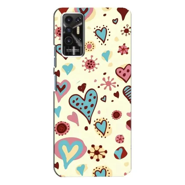 Чехол с принтом «Сердечки» для TECNO Pova 2 (LE7n) Чехол с принтом «Сердечки» для TECNO Pova 2 (LE7n)