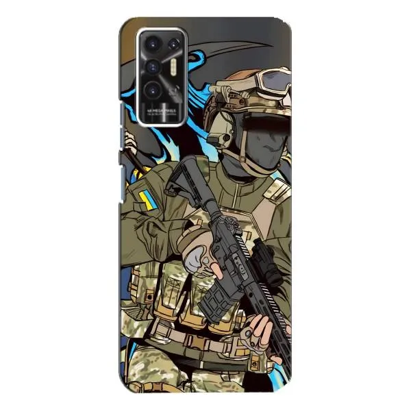 Чехол с принтом «Воин ВСУ» для TECNO Pova 2 (LE7n)