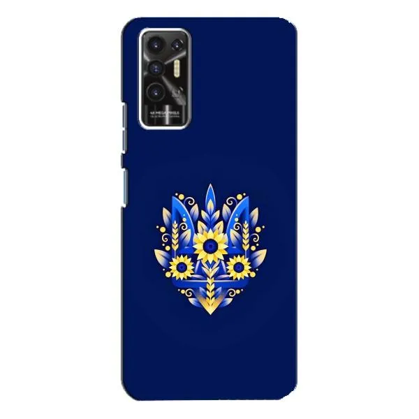 Чехол с принтом «Цветочный Герб» для TECNO Pova 2 (LE7n)