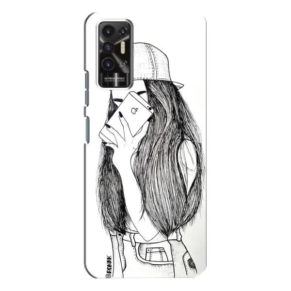 Чохол з принтом «Фото дівчини» для TECNO Pova 2 (LE7n)