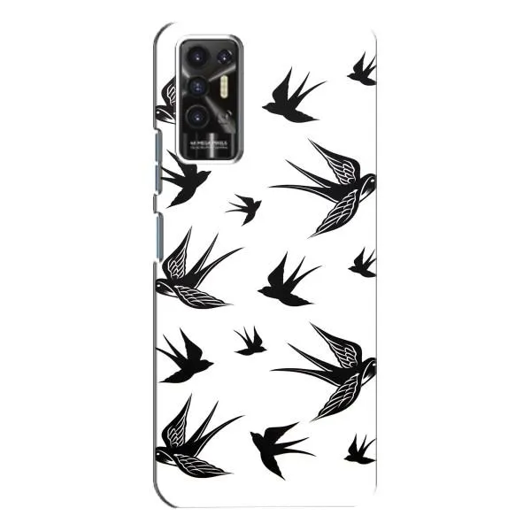 Чехол с принтом «Ласточки» для TECNO Pova 2 (LE7n)